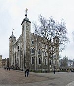 Norman White Tower at the center of the Tower of London